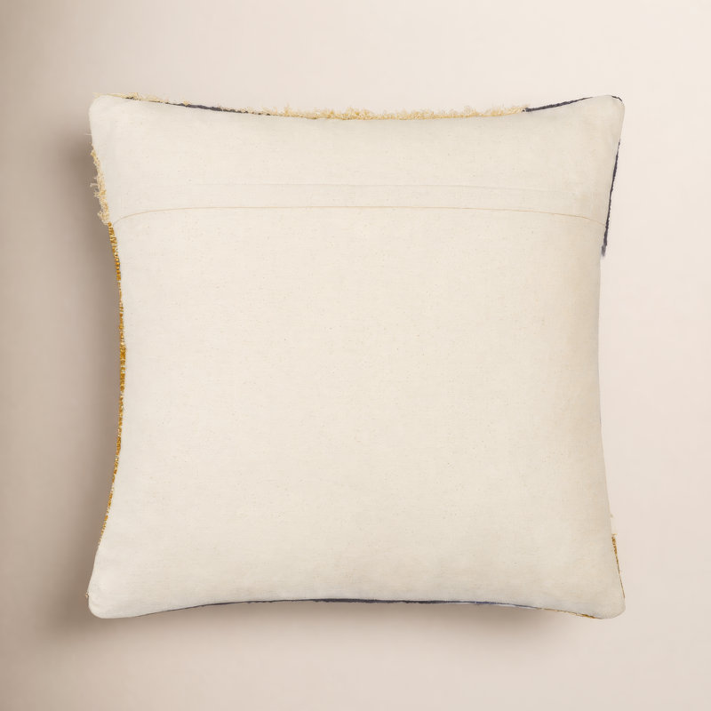 Iban Embroidered Cotton Throw Pillow, Down