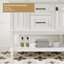 Meuble-lavabo simple autoportant de 91 cm (36 po) avec comptoir en pierre reconstituée, peint à la main, entièrement assemblé, certifié EPA