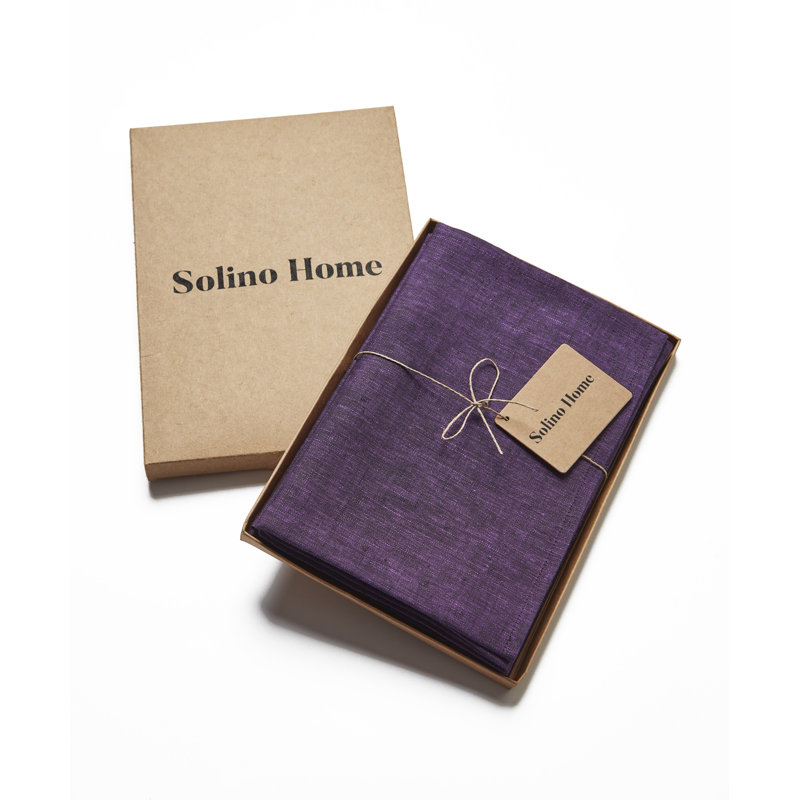 100% Pure Linen Dinner Napkins - Athena, Grape