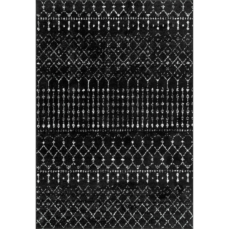 Cantin Moroccan Performance Black/White Rug