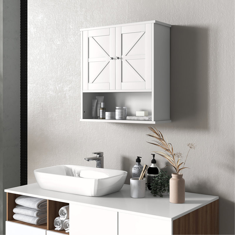 Armoire murale polyvalente avec tablettes ouvertes et réglables pour un rangement organisé