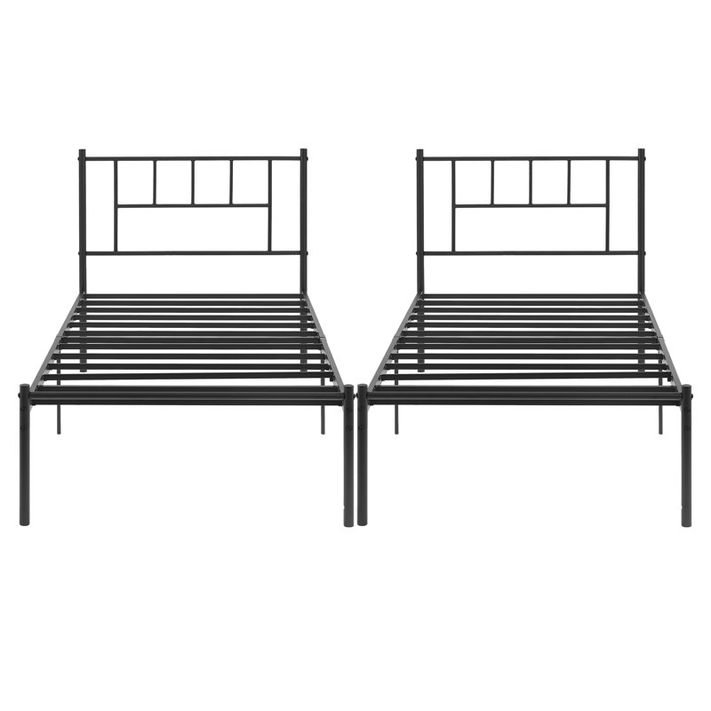 Lit plateforme simple, Noir