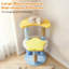 29” Cute Modern Cat Tree with Star & Moon Shaped Platforms, Jute Scratching Posts Blue-294569520