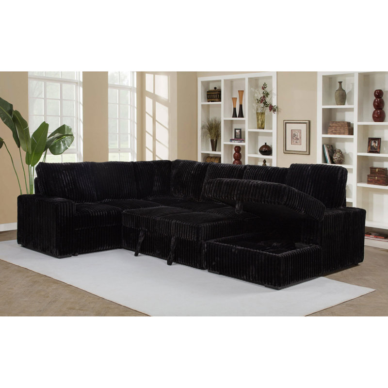 Canapé modulaire Thurston, Mélange de polyester noir
