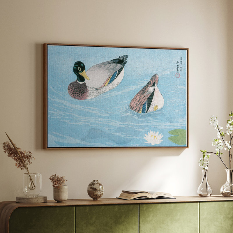 Paysage rétro - XXXII, Toile encadrée noyer flottant, H 27 po x l 41 po x P 2 po