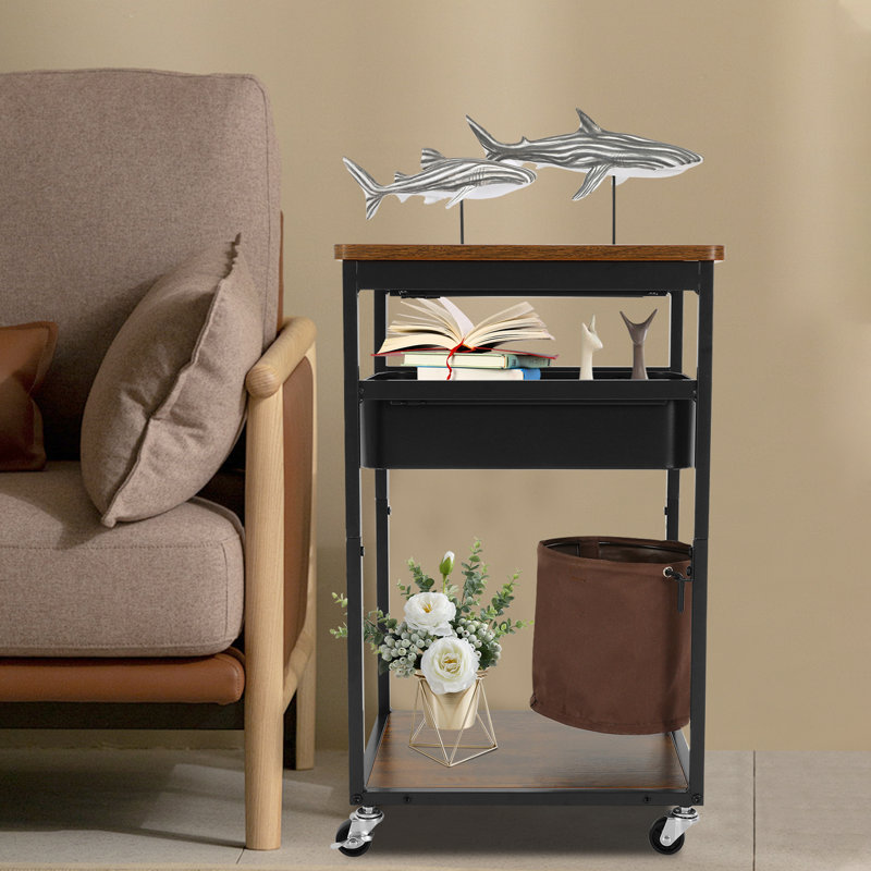 3-Tier Storage Cart  Storage Rack With Wheels