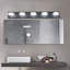 Luminaires de salle de bain à DEL avec miroir - noir 6, à intensité variable, rotatif, économie d'énergie, facile à assembler à 6 lumières murales de salle de bain à intensité variable, DEL, conception rotative, économie d'énergie, installation et montage simples-515571704-515571706-515571703
