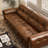 Mid-Century Brown Straight Living Sofa