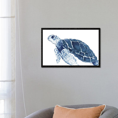 Turtle In The Blues by Elizabeth Medley - Gallery-Wrapped Canvas Giclée on Canvas