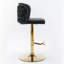 A&A Furniture, tabourets de bar pivotants à hauteur de siège réglable, tabourets de bar rembourrés en polyuréthane moderne avec dossier complet capitonné, pour pub à domicile et îlot de cuisine (noir, ensemble de 2)-118024662