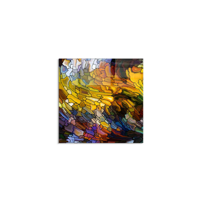 Elegant Decorative Tempered Glass Painting, 23.6 x 23.6 inches | 100% Tempered Glass, Thickness: 0.16 inches | Perfect for Home Decor, Living Room & Office | Modern Art Piece, Durable & Stylish