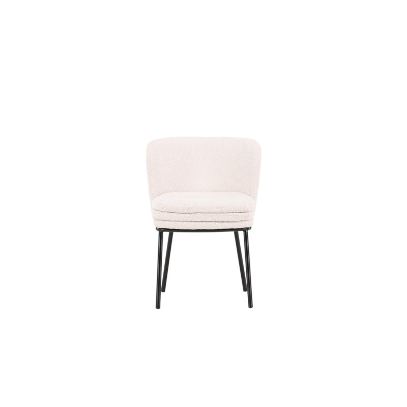 Avinger 50cm H Polyester Upholstered Side Chair in White