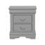Table de chevet transitionnelle en bois massif 1pc