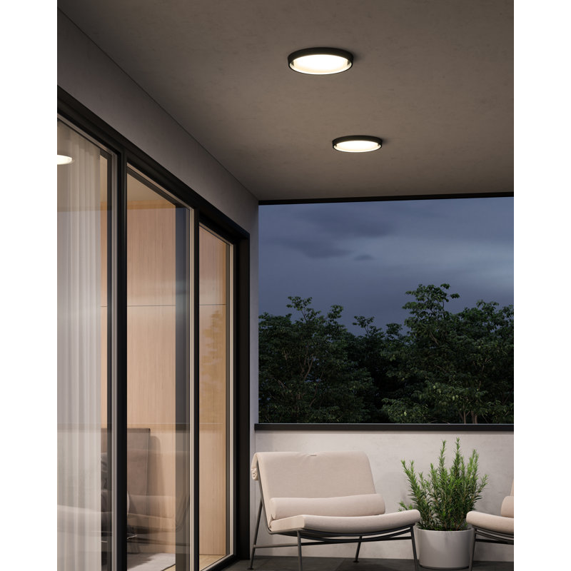 Elle LED Outdoor Flush Mount, 2.1" H x 10.7" W x 10.7" D