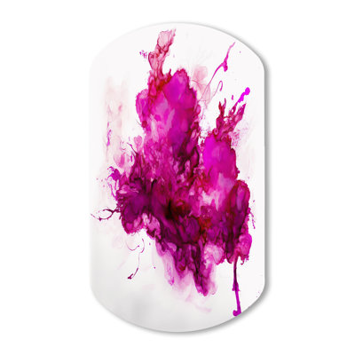 Cloye - Abstract Liquid Ink Cylinder Shape Assymterical Metal Wall Art