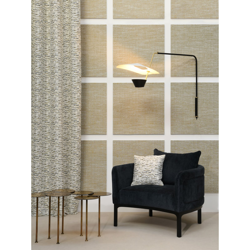 Vibration Abstract Fabric Matte Wallpaper Double Roll, Perle