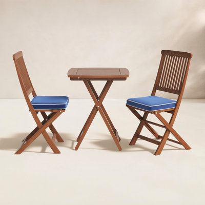 Fleur Square 2 - Person Bistro Set with Cushions