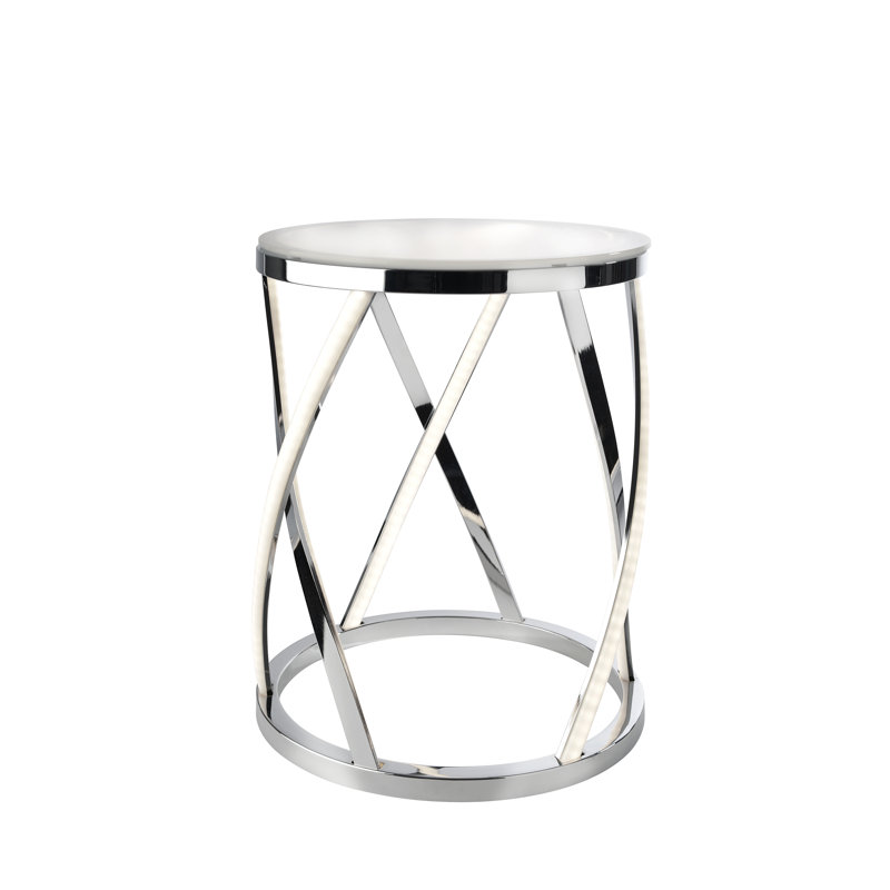 Begley Glass Top Frame End Table