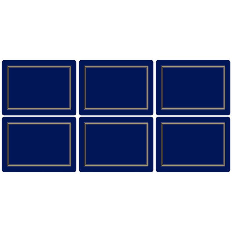 Portmeirion, Pimpernel, Placemats - Classic Black, Blue