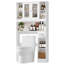 Armoire de rangement au-dessus de la toilette, organisateur de salle de bain avec tablette réglable et porte-papier hygiénique intégré-112013789