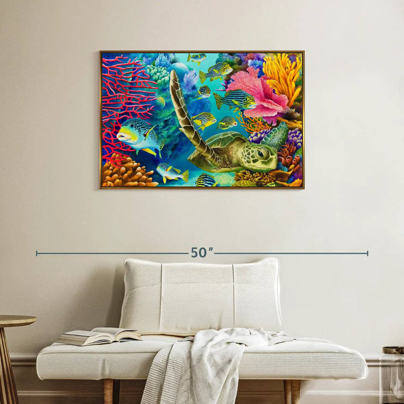 Coral Canyon, Cadre flottant doré, 37 po x 25 po