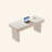 White rectangular Sintered Stone Desk,2-drawer-1320288319