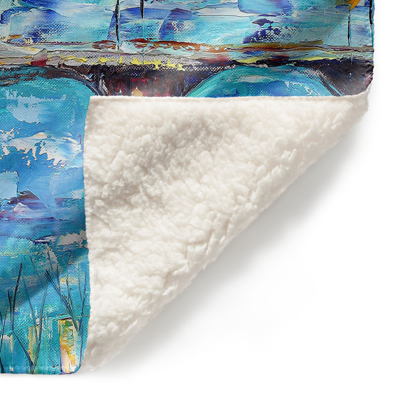 Couverture sherpa doux coucher de prague, l 68 po x L 80 po