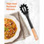 Fourchette à pâtes en silicone, cuillère à nouilles résistante à la chaleur dans la cuisine, passoire à spaghetti sans BPA, 12,8 po -113343130