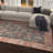 Felecie Oriental Machine Woven Cotton/Polyester Area Rug in Navy-1928759022