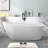 55.3" X 28.3" Freestanding Soaking Bathtub-86772436