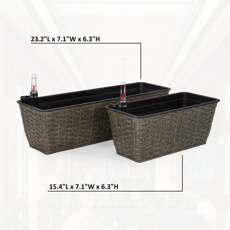 2-Pack Self-watering Planter