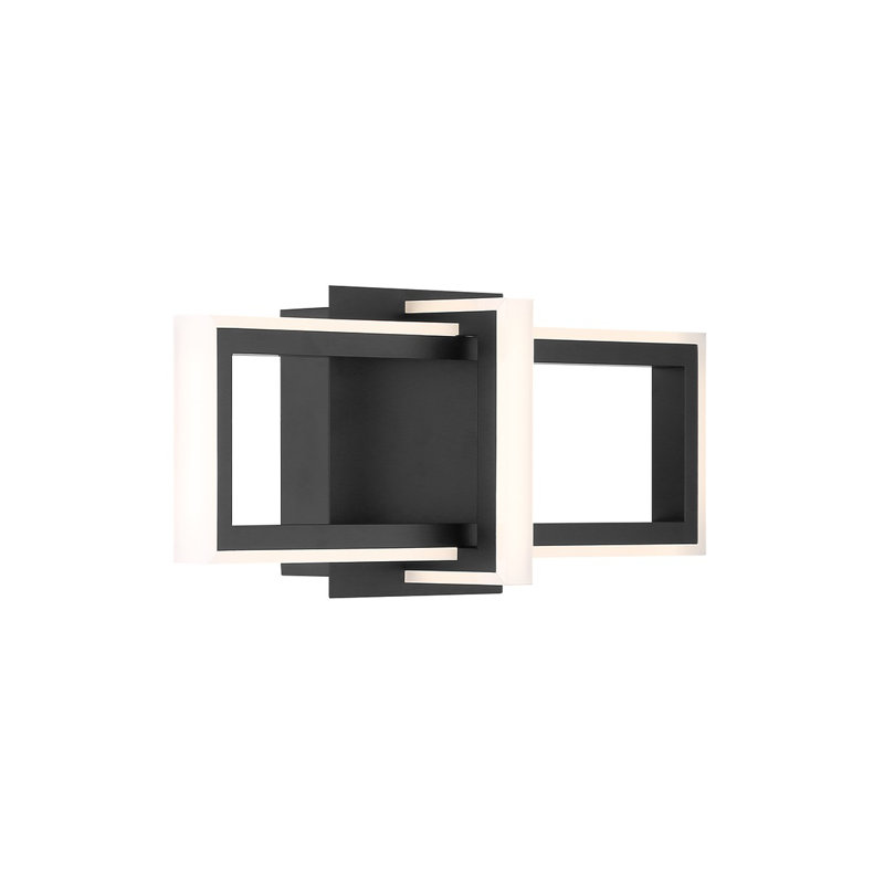 Bordo 1 Light Sconce in Black, 16" H x 6" W x 4.25" D