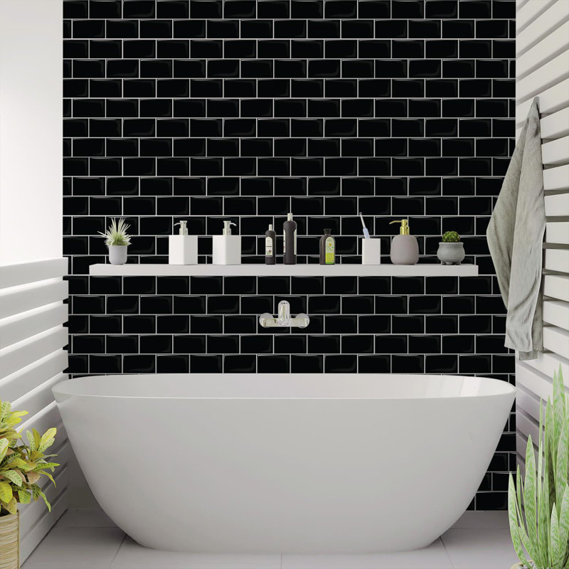 15cm W x 30.5cm L Gel Peel and Stick Subway Tile