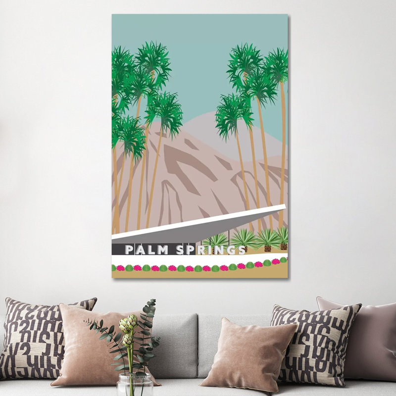 Palm Springs Hotel by Jen Bucheli - Wrapped Canvas Print, 152.5 cm H x 101.5 cm W