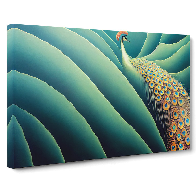 Bedazzling Peacock - Wrapped Canvas, 40cm H x 60cm W x 3cm D