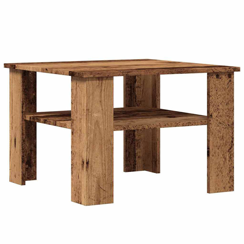 Abdulrahman Four Leg Coffee Table with Storage, Old Wood