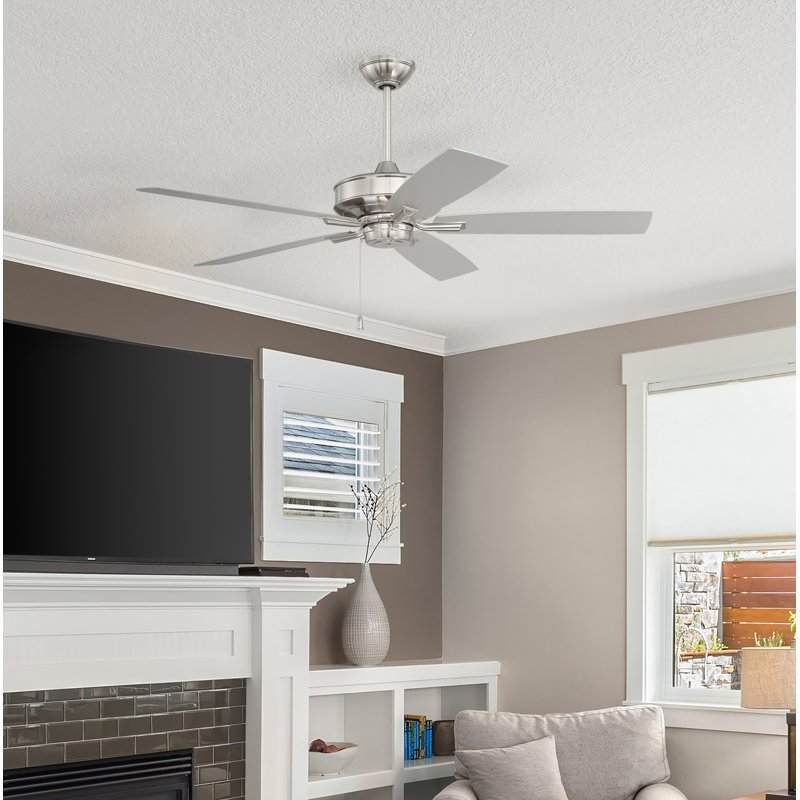 Humairaa 52'' Ceiling Fan, Brushed Polished Nickel