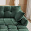 Chenille Upholstered 2-Seater Sectional Sofa With Ottoman-28402716