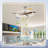 52" Ceiling Fan with Lights Remote Control,Quiet DC Motor 3 Wood Blade Ceiling Fans 6 Speed Levels,Reversible Ceiling Fan, for Patio Living Room, Bedroom, Office,Indoor.(Stain nickel + Walnut )