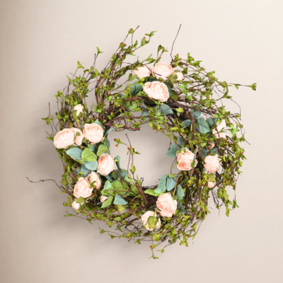 24" Handcrafted Twig No Holiday Wreath