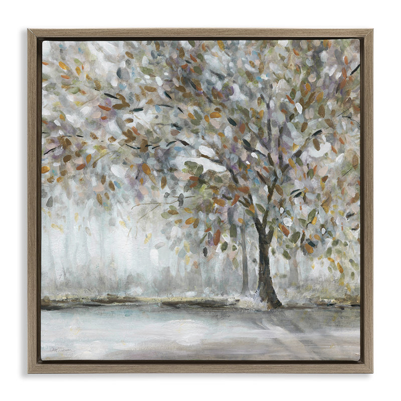 Peinture d'arbre de forêt, H 18 po x l 18 po, Brun