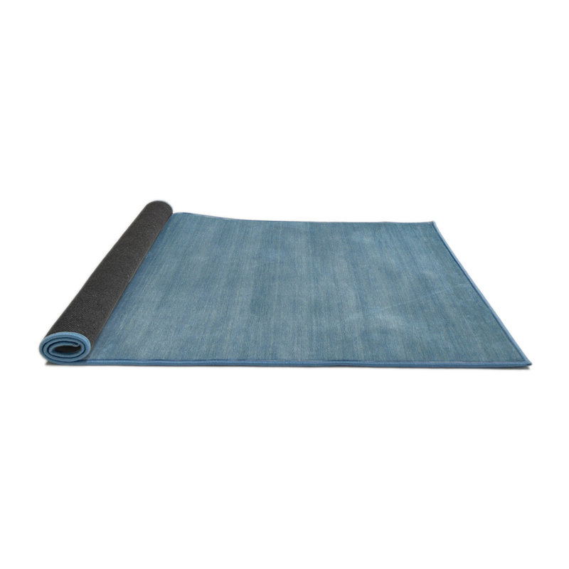Tapis contemporain bleu, Rond 8 pi