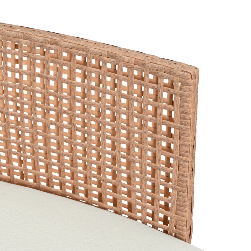 Ensemble de meubles de patio 6 pièces, Coussin blanc / cadre blanc
