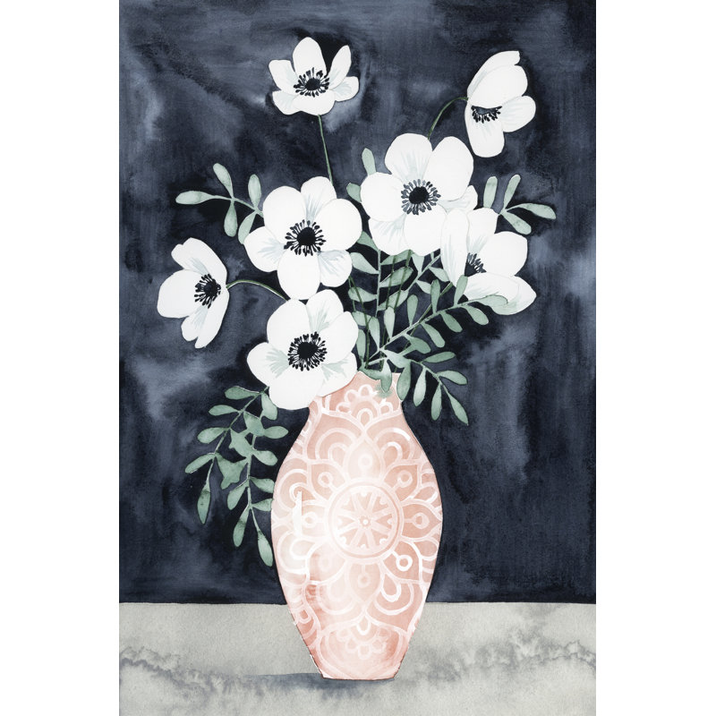 Nighttime Anemones II by Grace Popp - Wrapped Canvas Painting, 76cm H x 51cm W x 3.8cm D