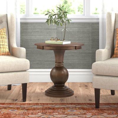 Knight 26” Round Pedestal End Table