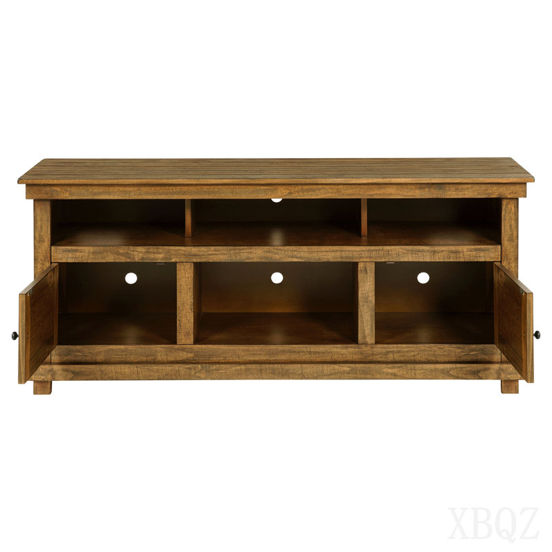 Meuble télé brun vieilli, 27"H x 60"L x 16.25"W