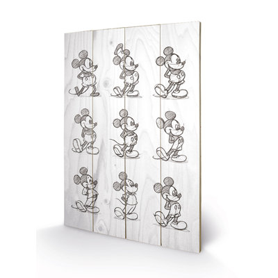 'Mickey Mouse, Sketched' Drawing Print