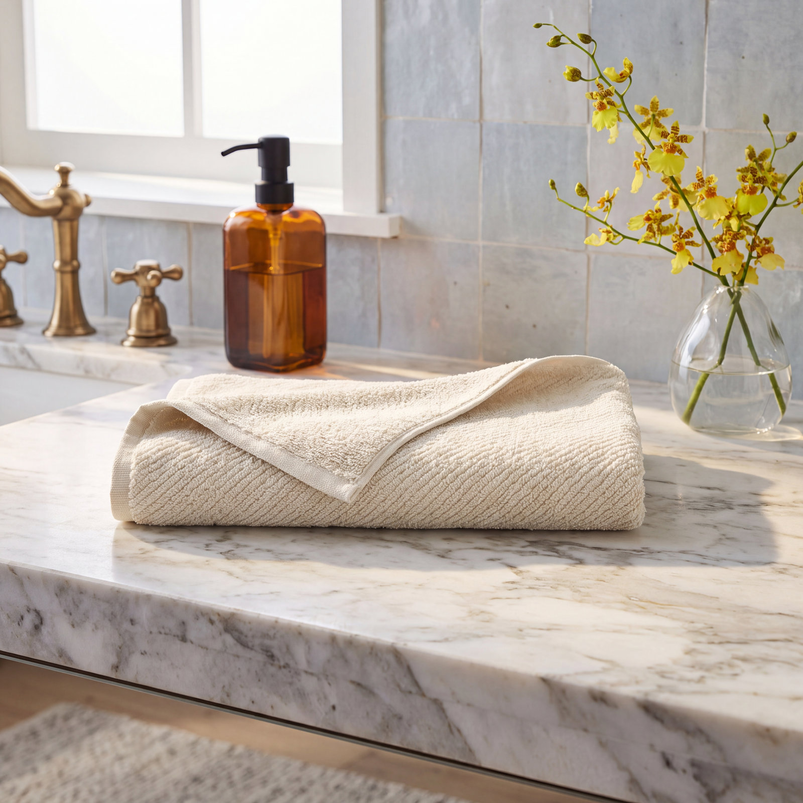Air Weight Organic Cotton Bath Towel, Natural
