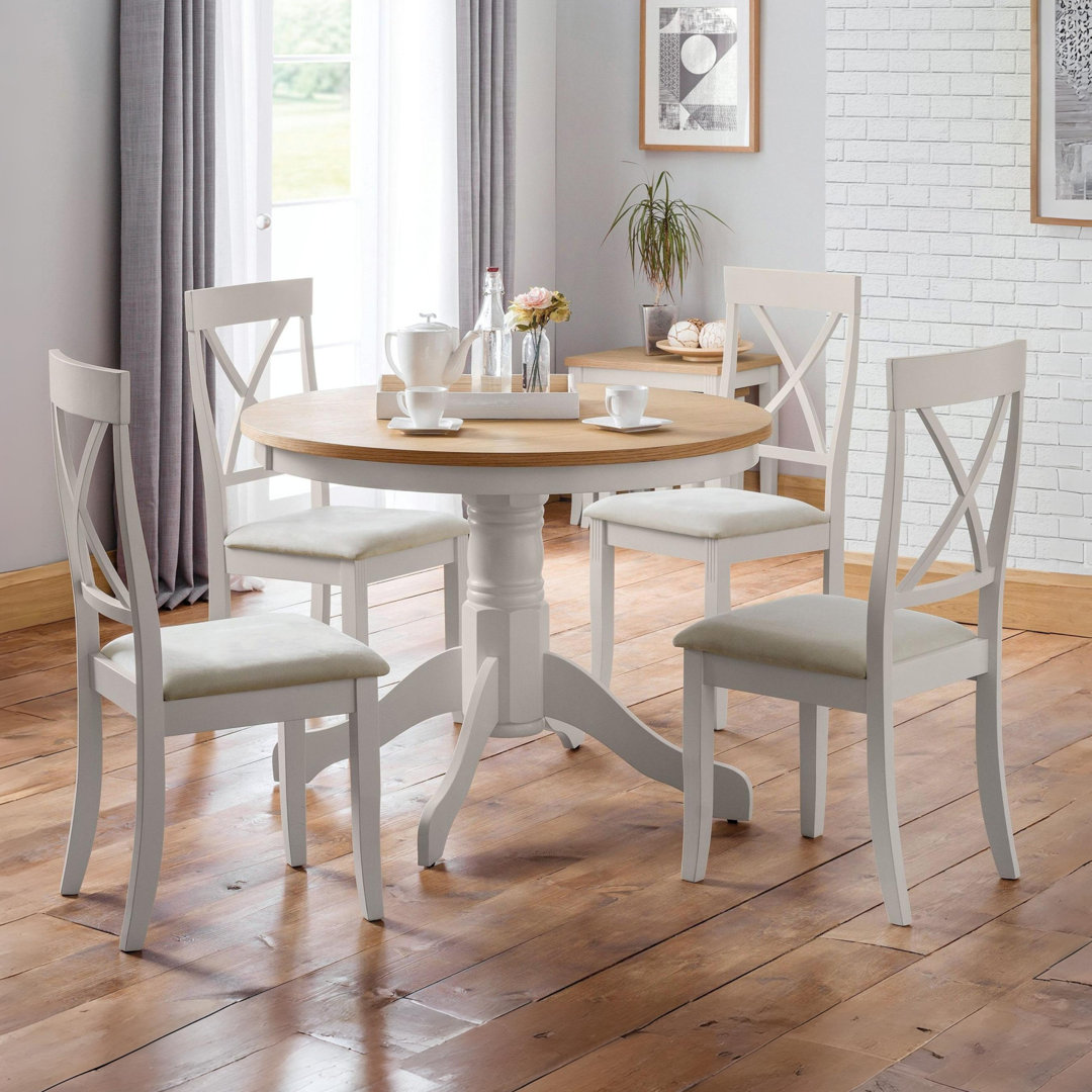 Conklin 4 -Person Oak Solid Wood Dining Set