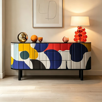 Buffet artistique peint